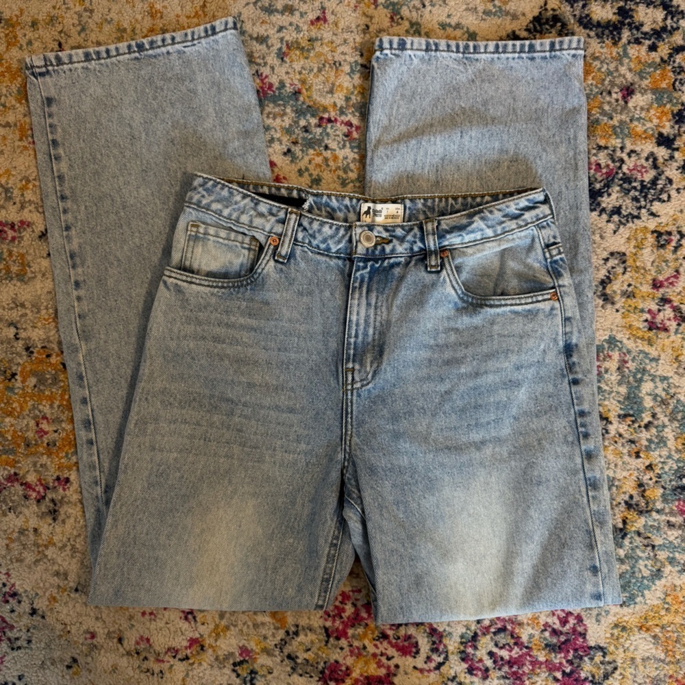 Cuidado Con El Perro Women’s Light Wash Straight Denim Jeans 100% Cotton Size 4